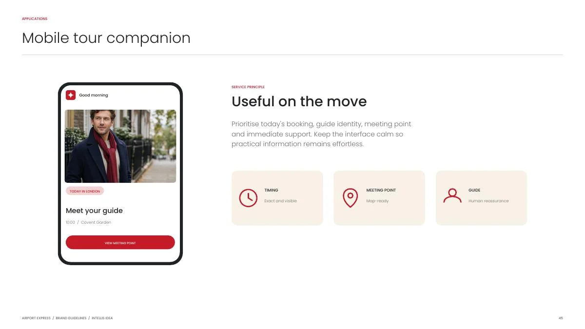 Mobile tour companion brand application