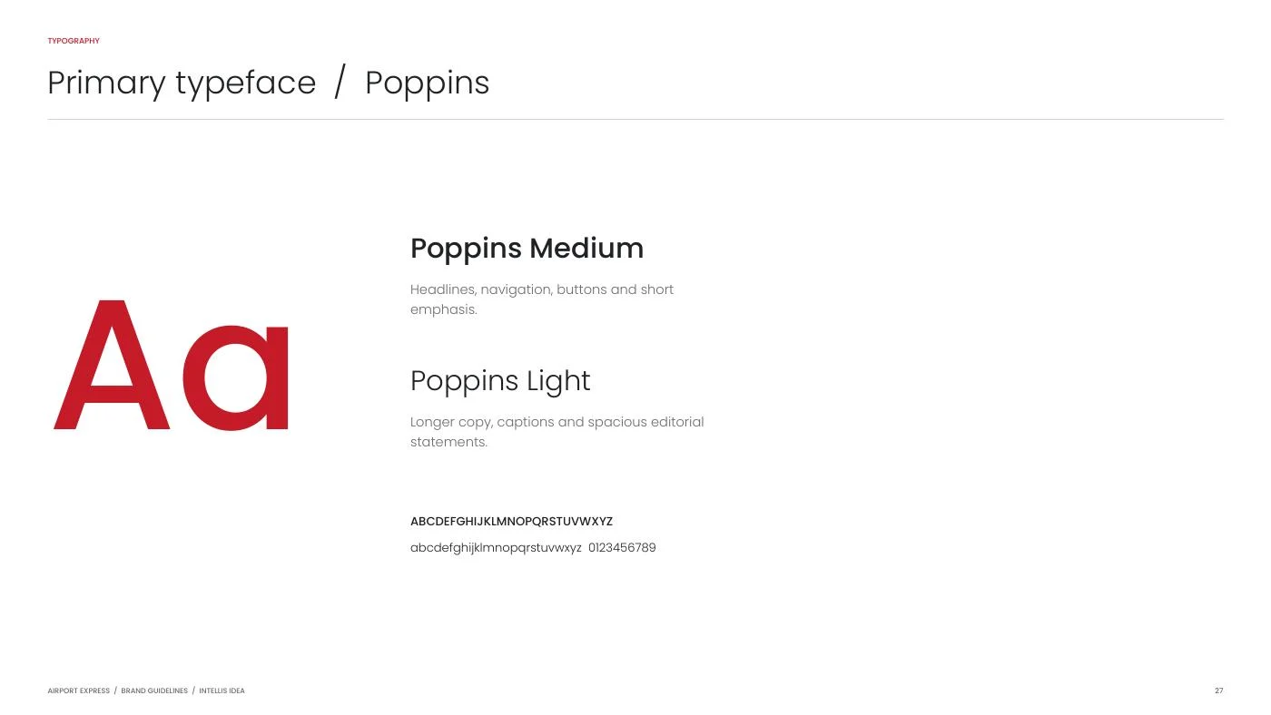 Poppins brand typography