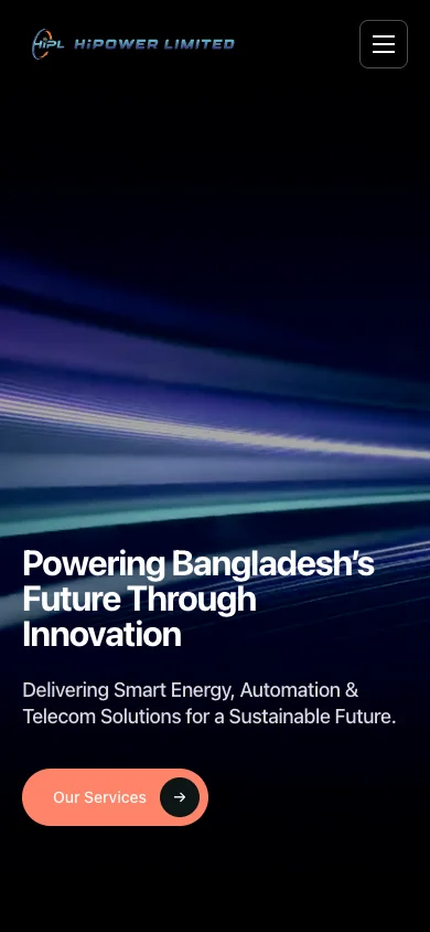 HiPower website displayed on mobile