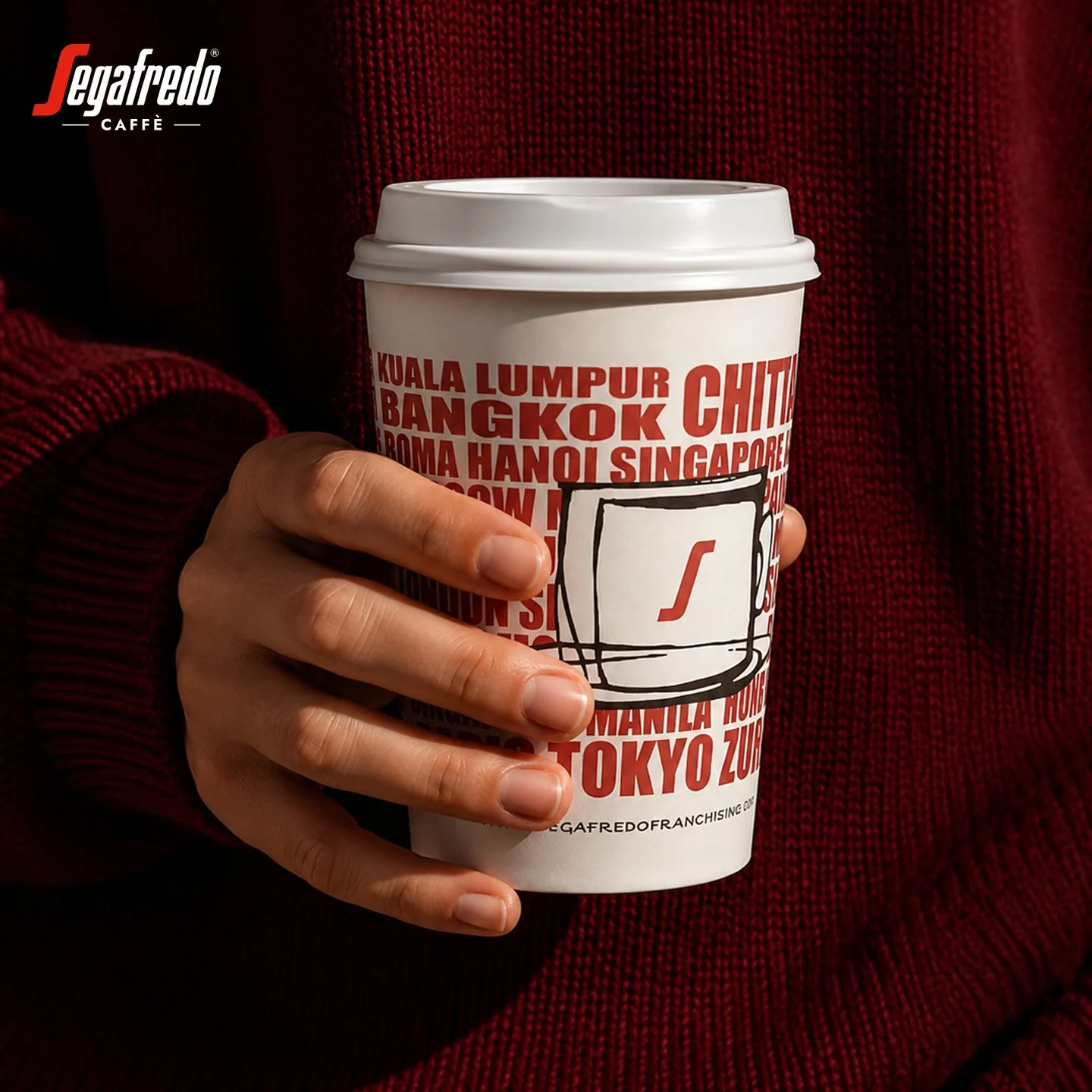 Segafredo coffee cup social creative